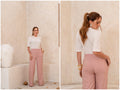 CALÇA PANTALONA COM ELÁSTICO NA CINTURA