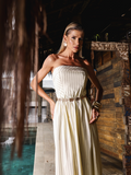 VESTIDO TOMARA QUE CAIA LISTRADO